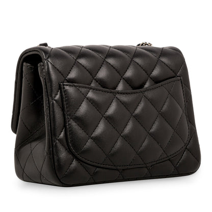 Chanel Classic Flap Lambskin Black Shoulder Bag Style 239