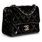 Chanel Classic Flap Patent Leather Black Shoulder Bag Style 10