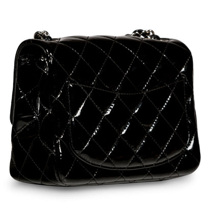 Chanel Classic Flap Patent Leather Black Shoulder Bag Style 9