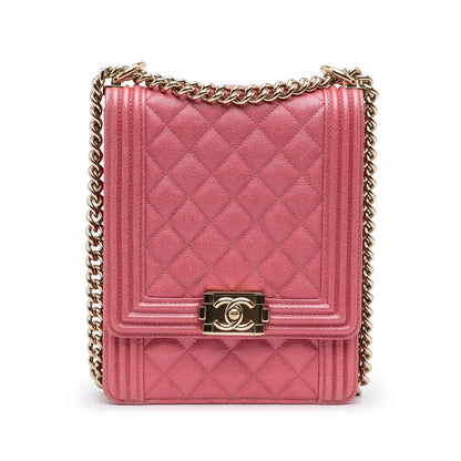 Chanel Boy Lambskin Pink Shoulder Bag