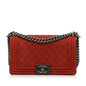Chanel Boy Caviar Red Shoulder Bag