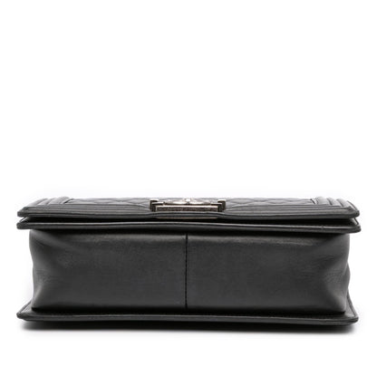 Chanel Boy Lambskin Black Shoulder Bag