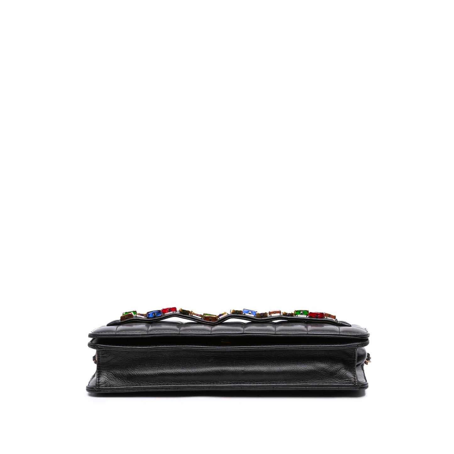 Chanel Paris Byzance Lambskin Jeweled Evening Clutch With Chain