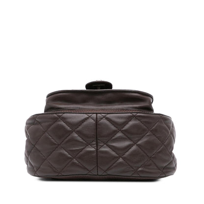 Chanel Paris-Salzburg Quilted Lambskin And Pony Hair Saddle Crossbody