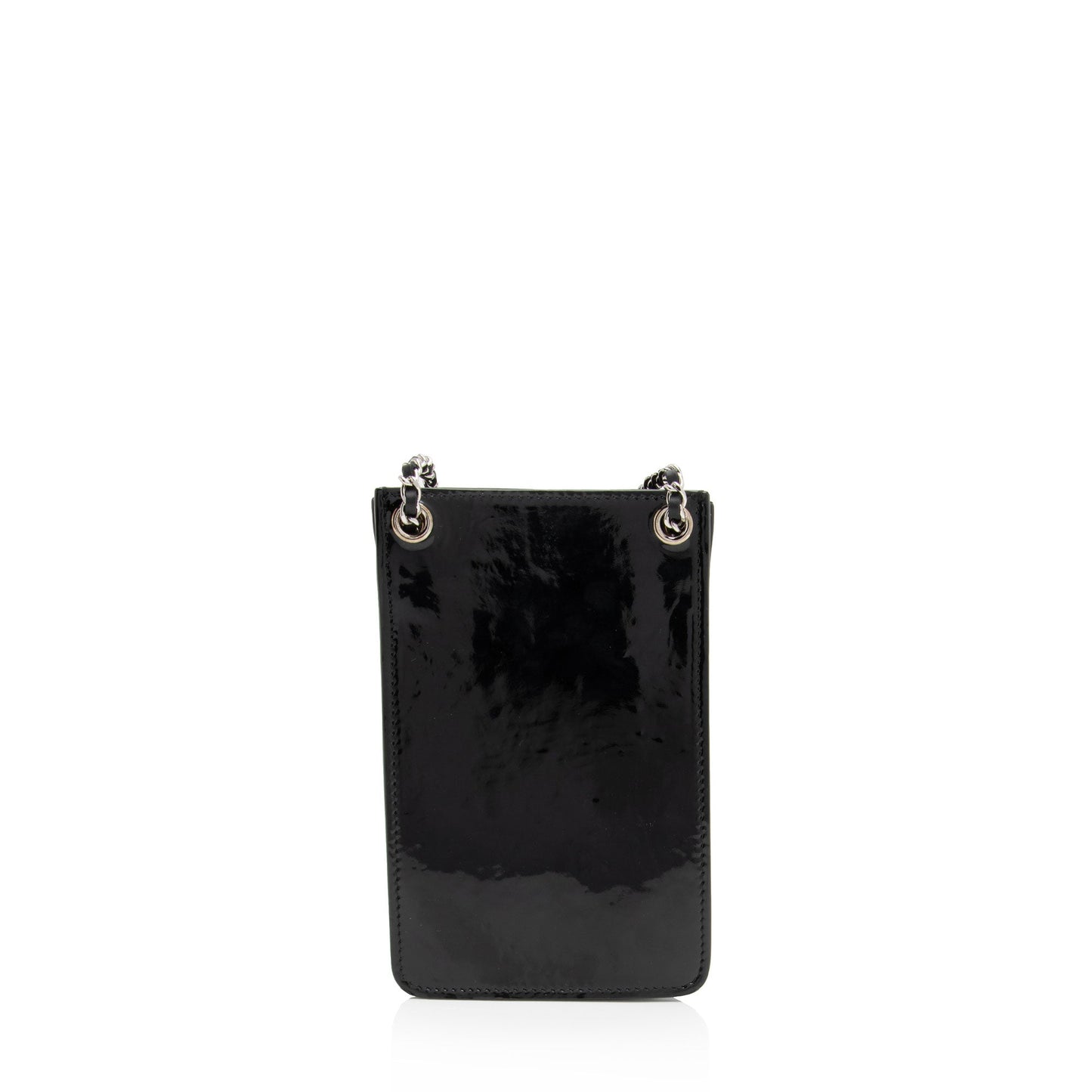 Chanel Patent Leather CC Phone Holder Crossbody (SHF-VnP7Do)