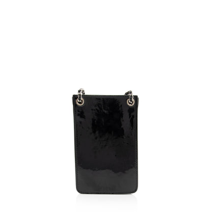 Chanel Patent Leather CC Phone Holder Crossbody (SHF-VnP7Do)