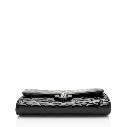 Chanel Patent Leather Classic Chain Flap Clutch