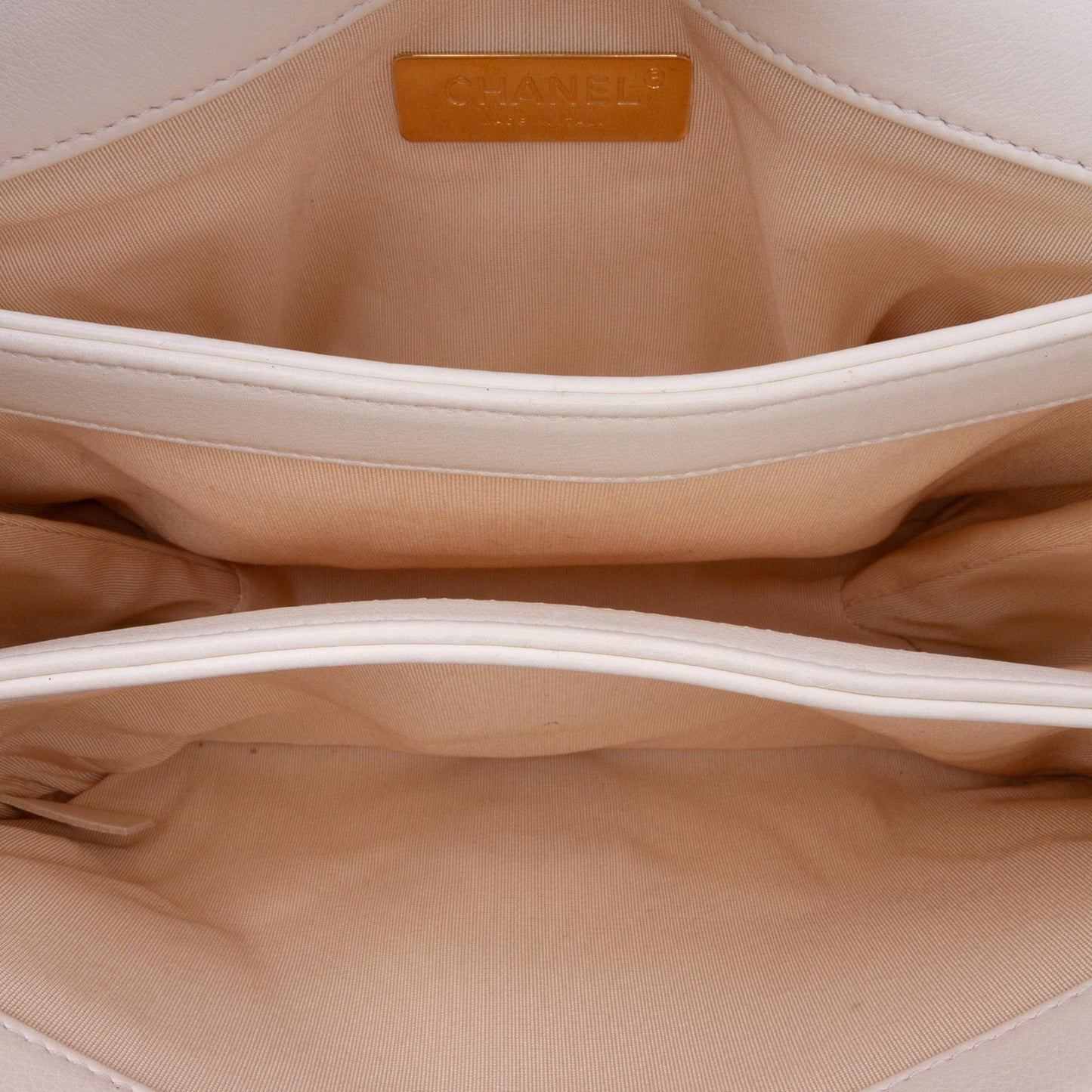 Chanel Gabrielle Calfskin White Shoulder Bag Style 2