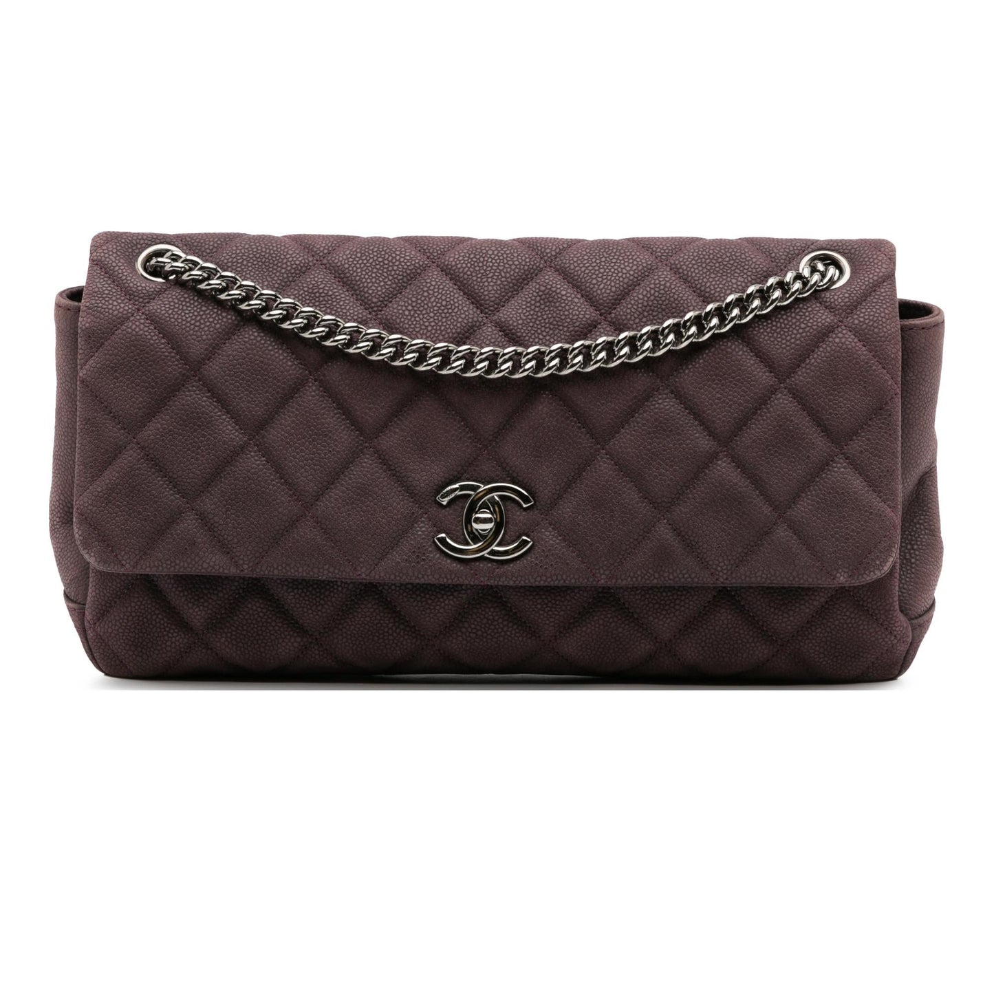 Chanel Quilted Iridescent Caviar Pearly Flap