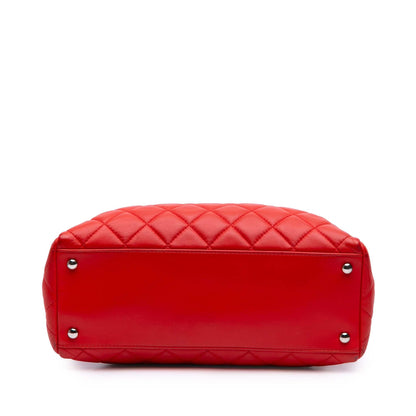 Chanel Gabrielle Lambskin Red Tote Bag