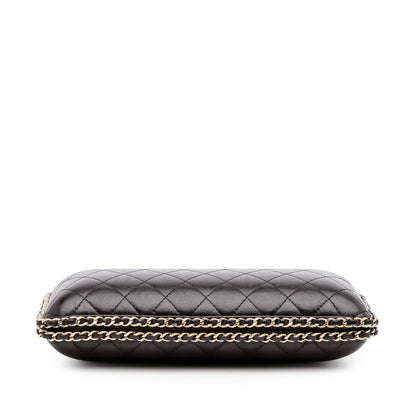 Chanel Quilted Lambskin Chain Around Clutch