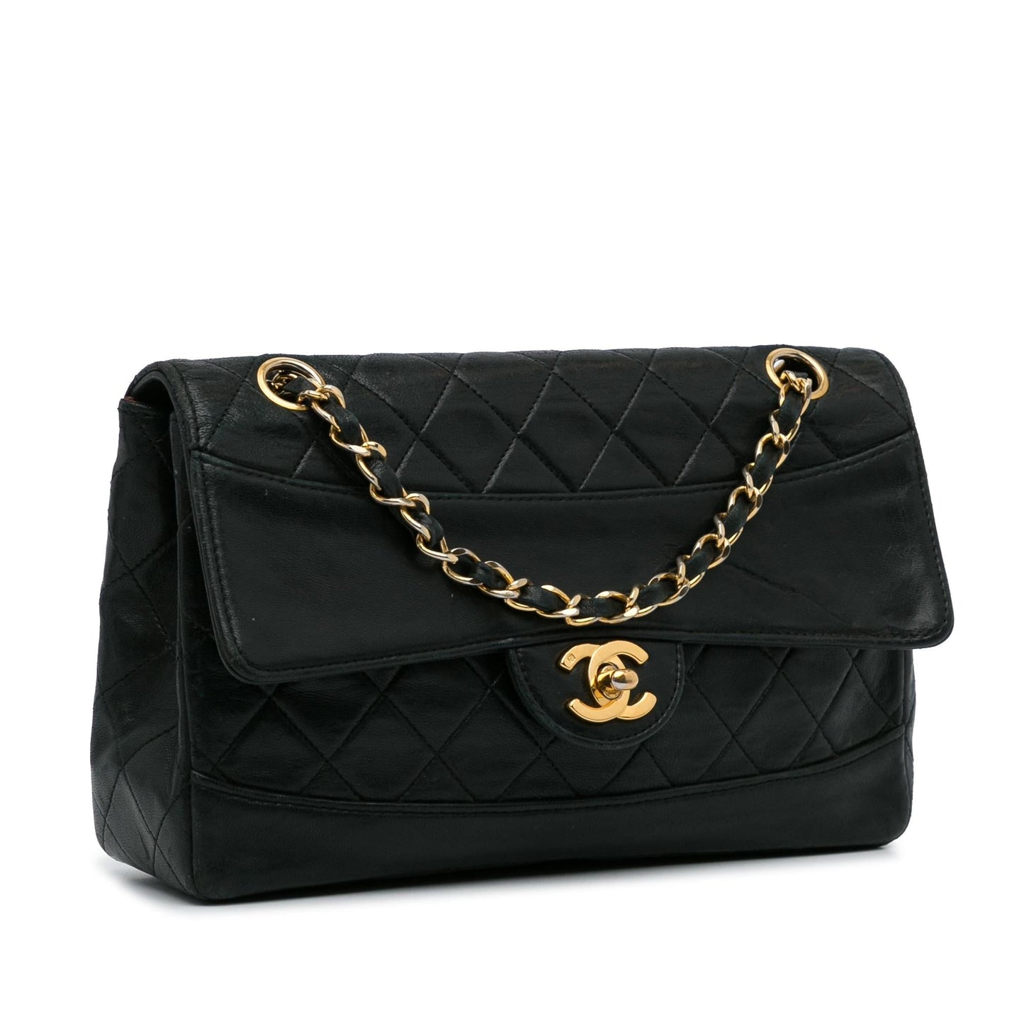 Chanel Gabrielle Lambskin Black Shoulder Bag Style 73