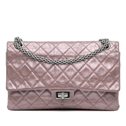 Chanel Reissue 2 55 Aged Metallic Calfskin Double Flap 226 Calfskin