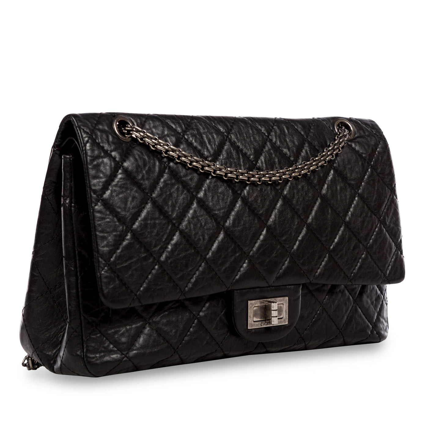 Chanel Classic Flap Calfskin Black Shoulder Bag Style 16