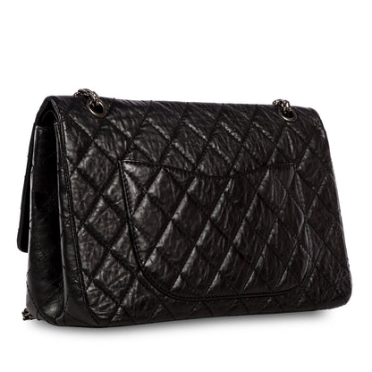 Chanel Classic Flap Calfskin Black Shoulder Bag Style 16
