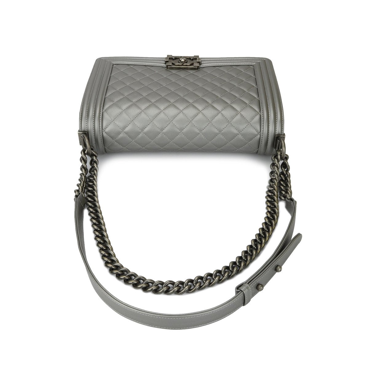 Chanel Boy Grey Luxury Handbag