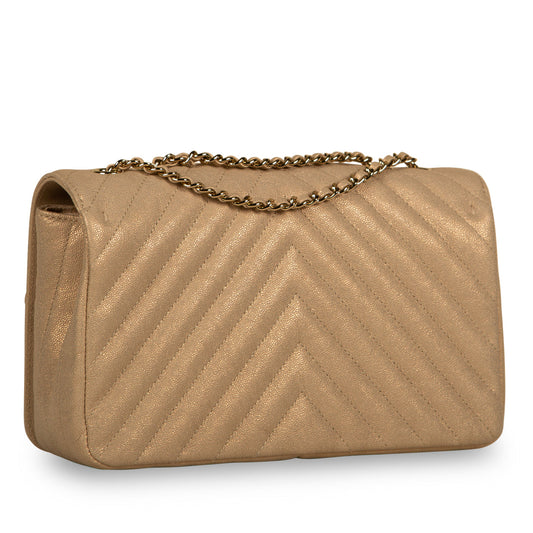 Chanel Iridescent Chevron Statement Flap Bag