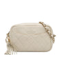 Chanel Small Cc Flat Quilted Caviar Camera Bag