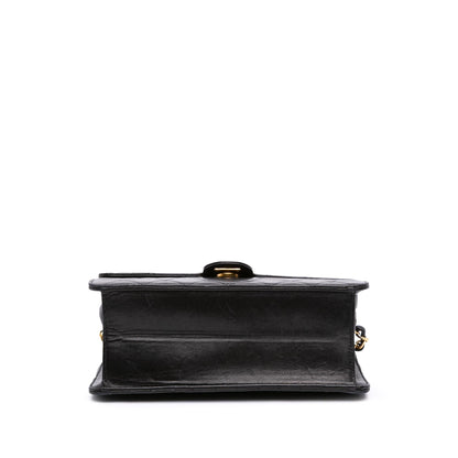 Chanel Small Cc Quilted Lambskin Half Single Flap
