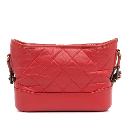 Chanel Gabrielle Lambskin Red Crossbody Lambskin
