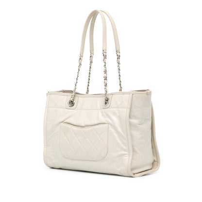 Chanel Gabrielle Calfskin White Tote Bag
