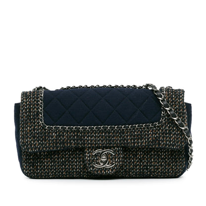 Chanel Gabrielle Tweed Blue Shoulder Bag Style 3