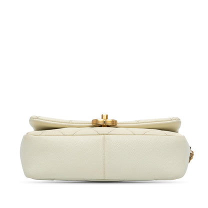 Chanel Gabrielle Caviar White Shoulder Bag Style 6