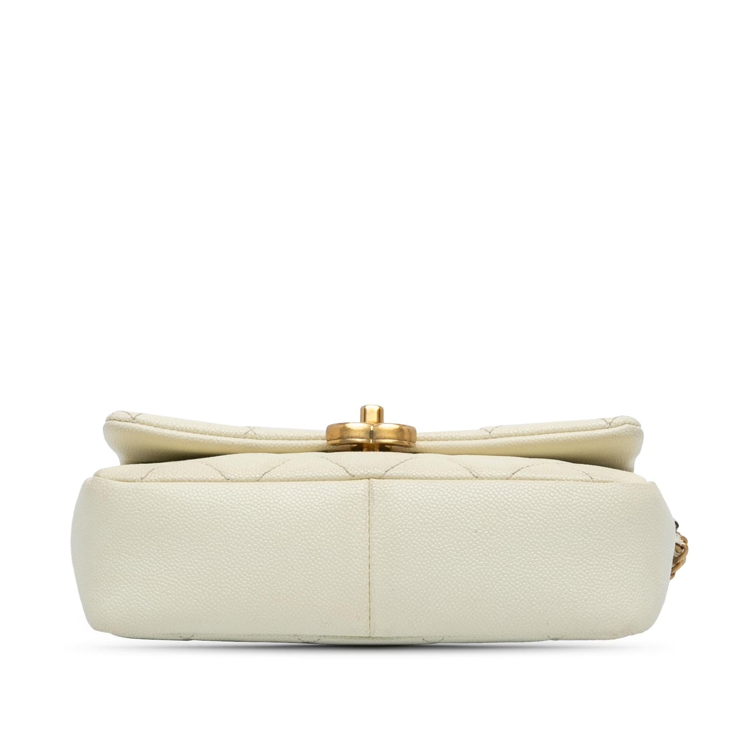Chanel Gabrielle Caviar White Shoulder Bag
