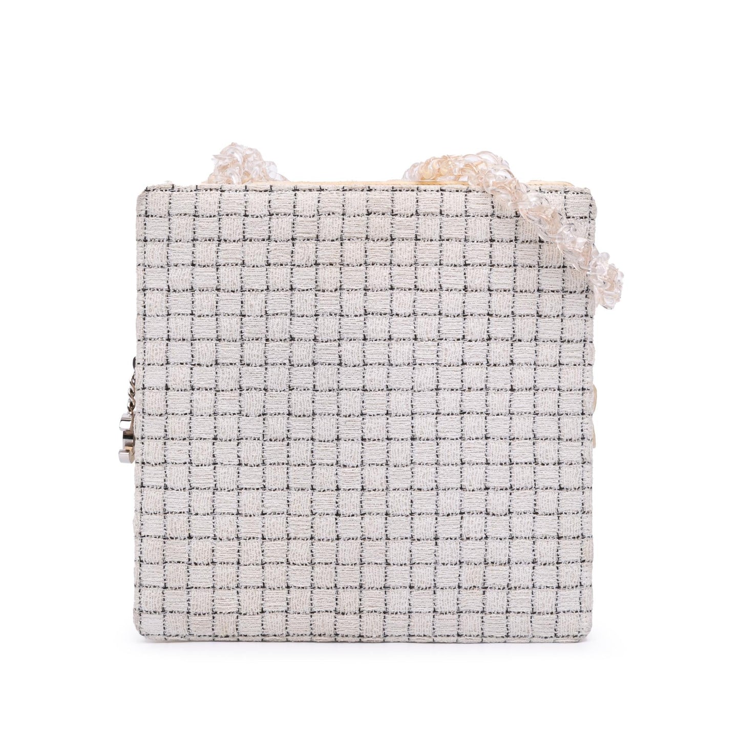 Chanel Small Tweed And Resin Zipped Shopping Bag