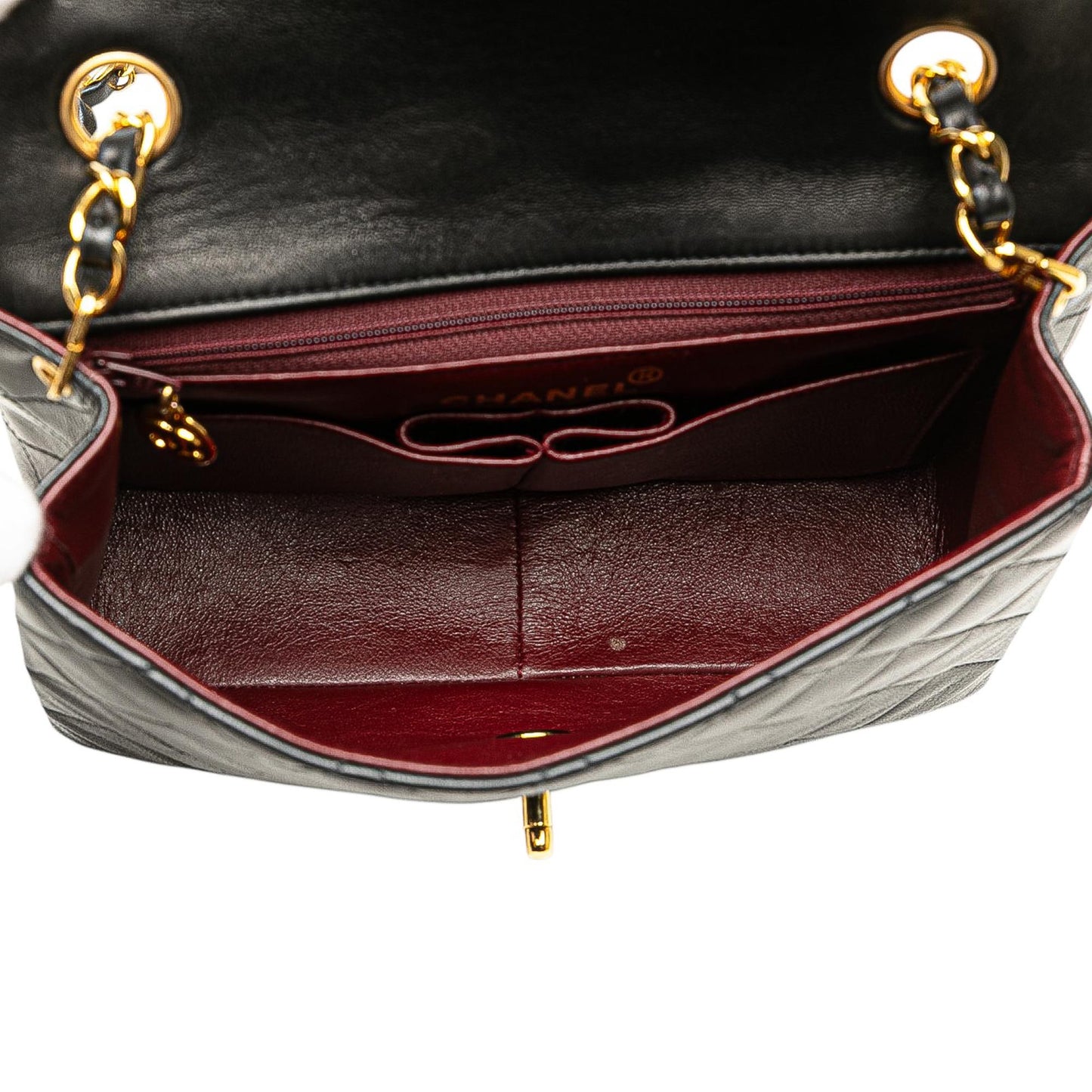 Chanel Gabrielle Lambskin Black Shoulder Bag Style 44