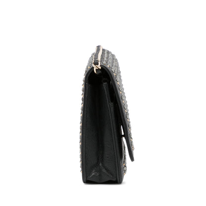 Chanel Studded Leather Wallet On Chain