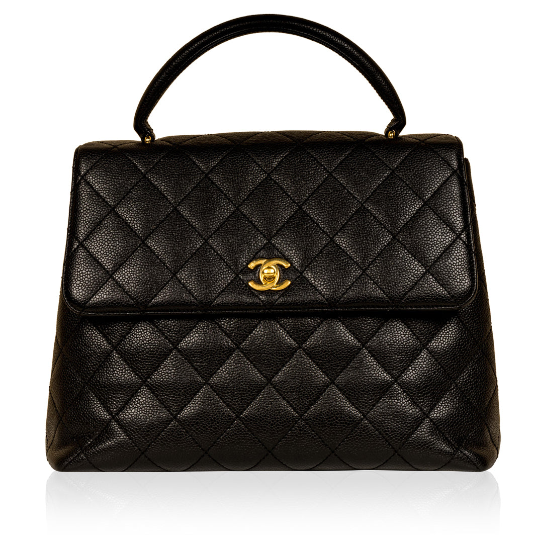 Chanel Kelly Caviar Black Shoulder Bag