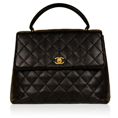 Chanel Kelly Caviar Black Shoulder Bag
