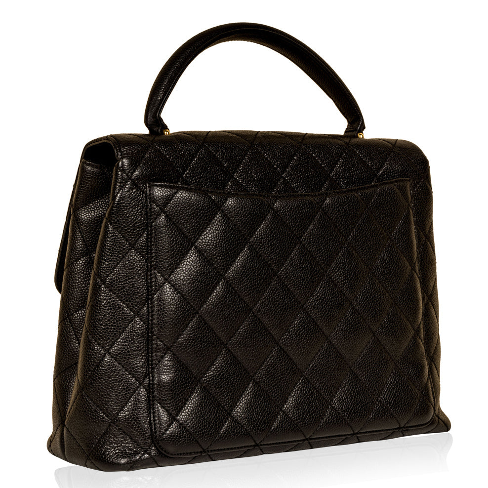 Chanel Kelly Caviar Black Shoulder Bag