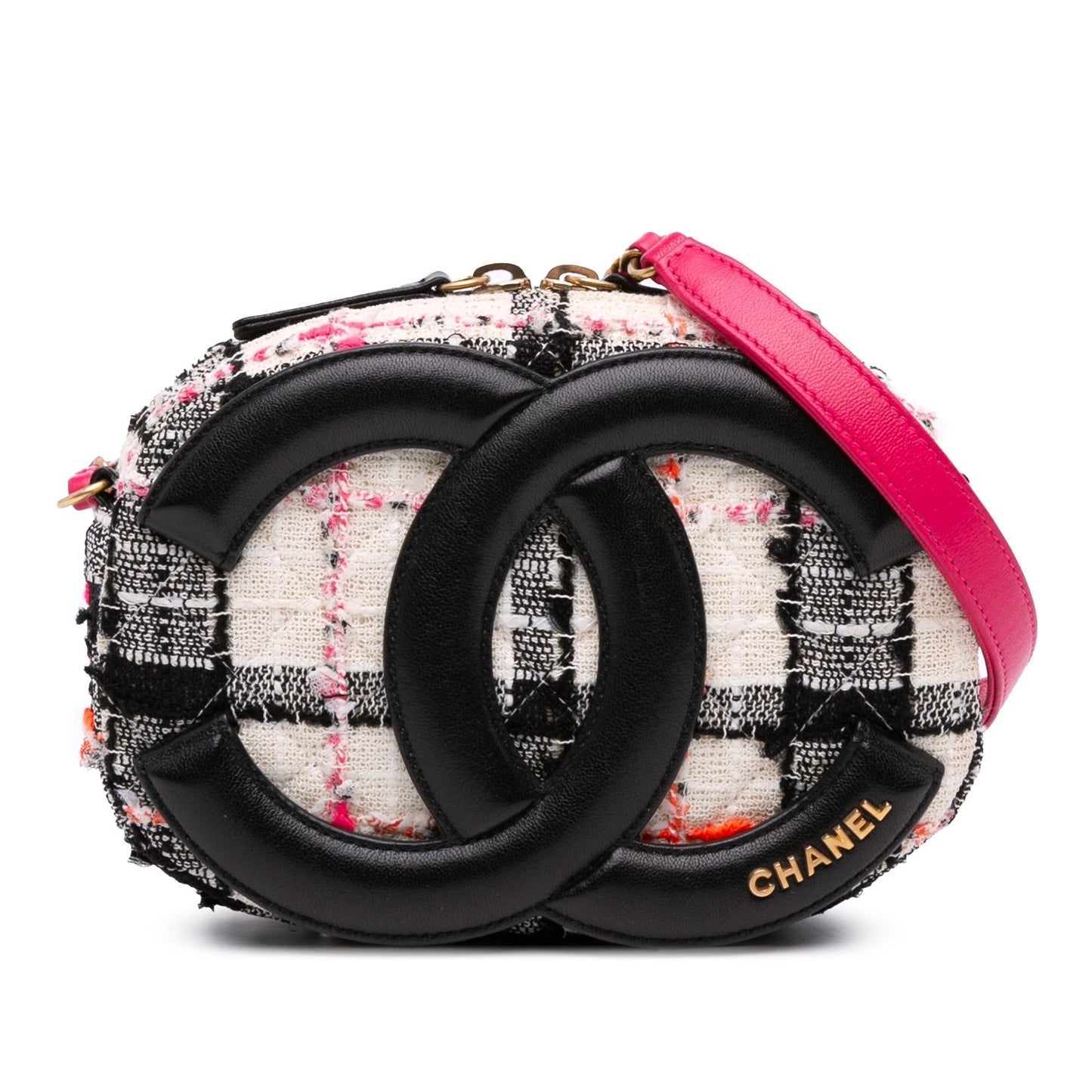 Chanel Tweed And Lambskin Coco Midnight Camera Bag