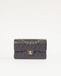 Chanel Black Caviar Quilted 24K Gold Plated Small Classic Double Flap Bag