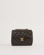 Chanel Black Lambskin Quilted 24K Gold Square Flap Bag