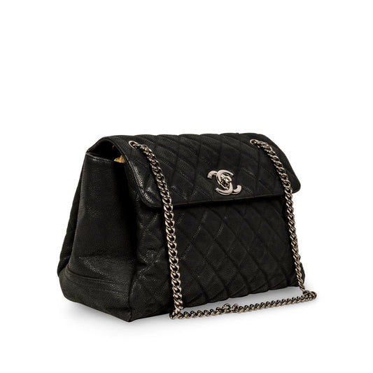 Chanel Classic Flap Caviar Black Shoulder Bag Caviar