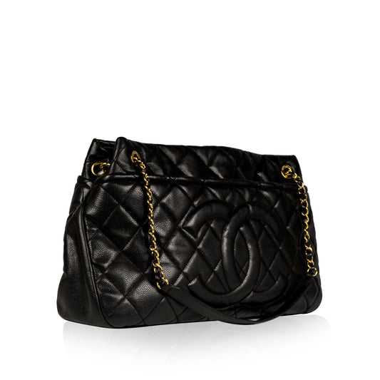 Chanel Classic Flap Caviar Black Tote Bag