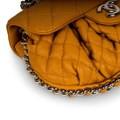 Chain Around Crossbody Bag - Mustard - SHW