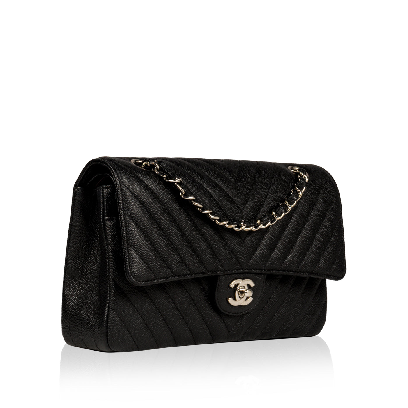 Chanel Classic Flap Caviar Black Shoulder Bag Style 96
