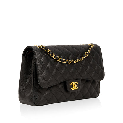 Chanel Classic Flap Caviar Black Shoulder Bag Style 53