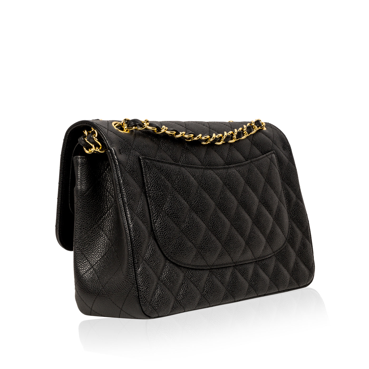 Chanel Classic Flap Caviar Black Shoulder Bag Style 53