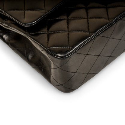 Chanel Classic Flap Lambskin Black Shoulder Bag Style 140