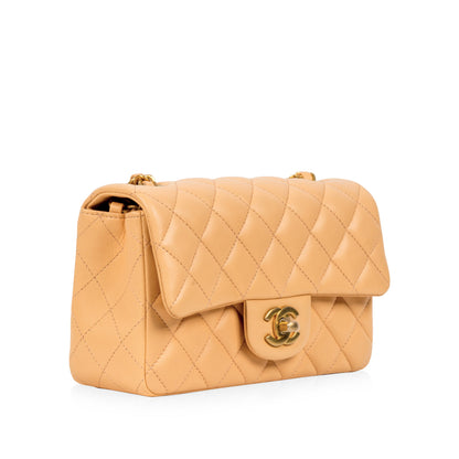 Chanel Classic Flap Lambskin Black Shoulder Bag Style 207