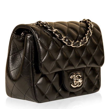 Chanel Classic Flap Lambskin Black Shoulder Bag Style 248