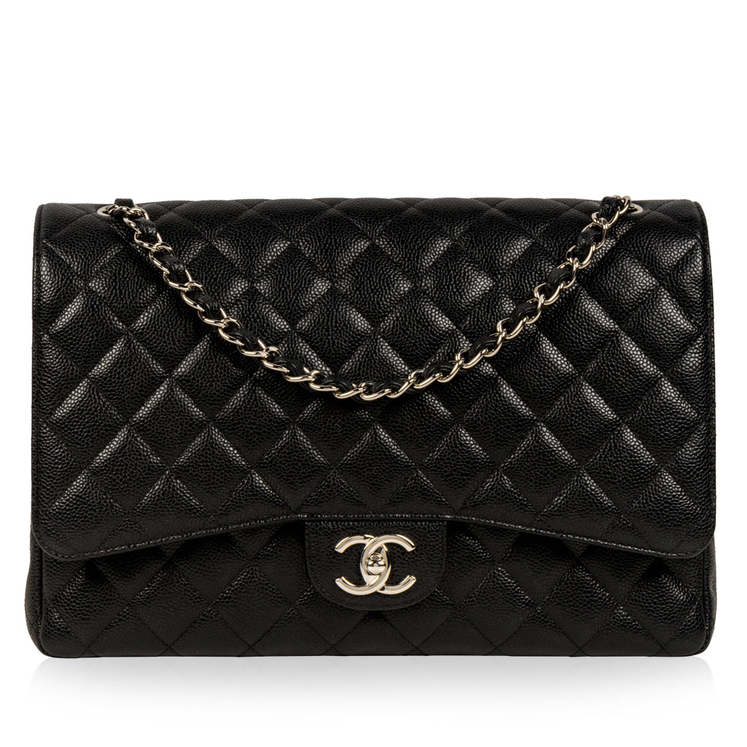 Chanel Classic Flap Caviar Black Shoulder Bag Style 54