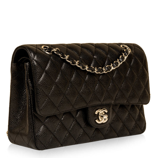 Chanel Classic Flap Caviar Black Shoulder Bag Style 90