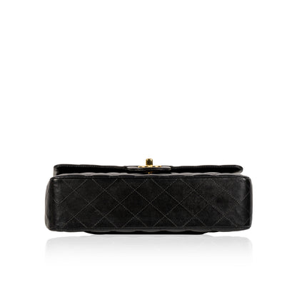 Chanel Classic Flap Lambskin Black Shoulder Bag Style 142