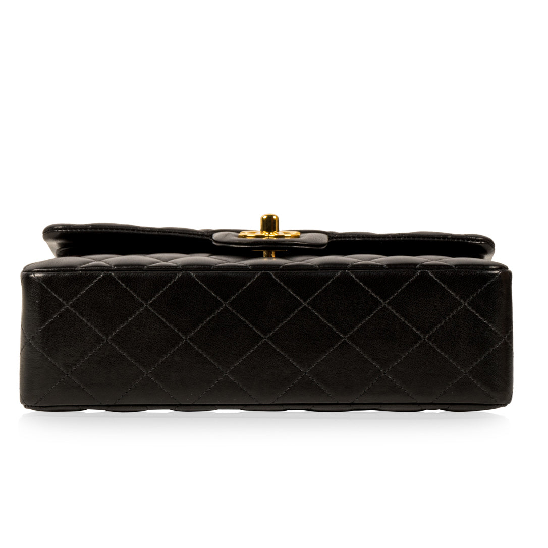 Chanel Classic Flap Lambskin Black Shoulder Bag Style 262